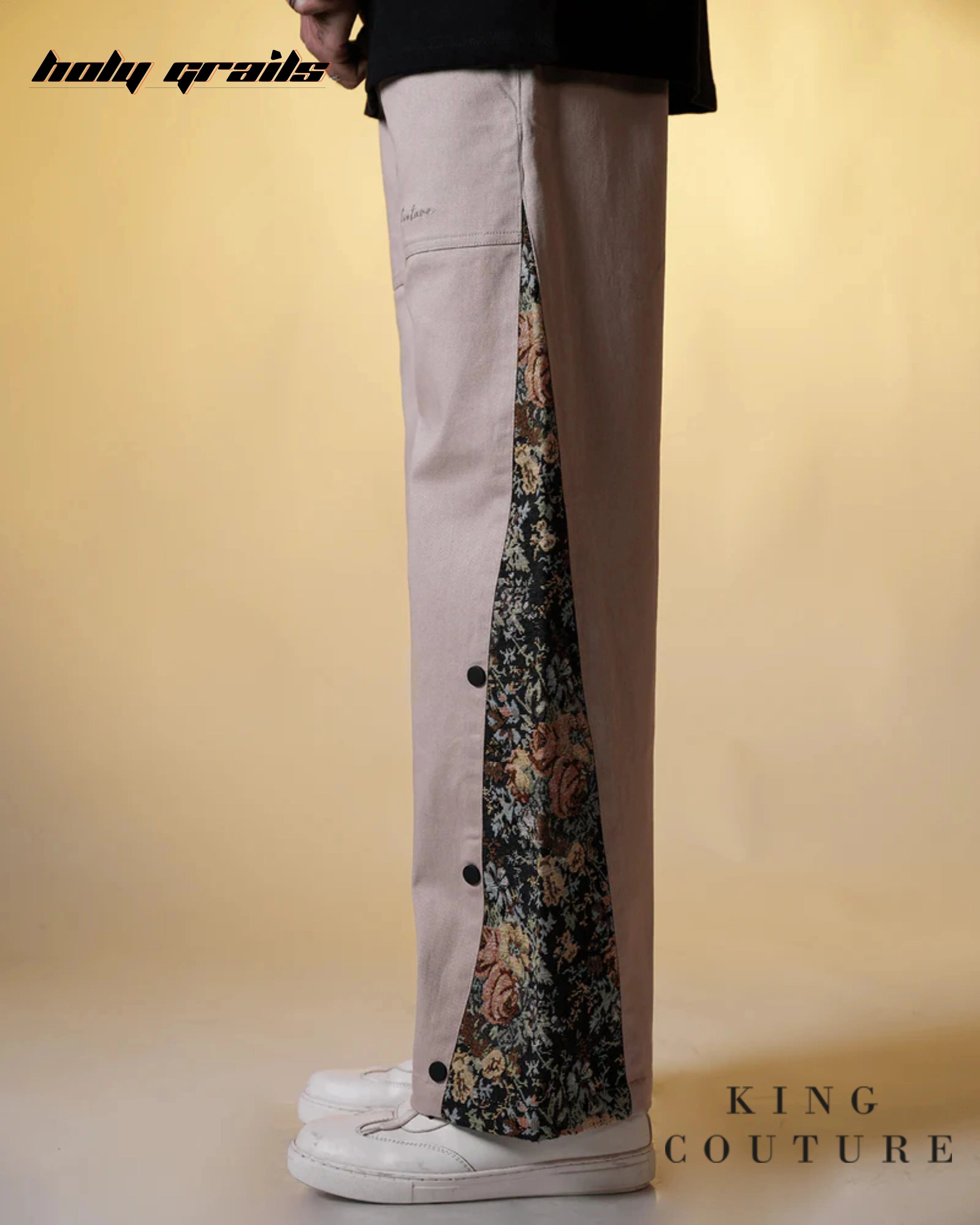Desire Straight Fit Beige Pants HG x King Couture