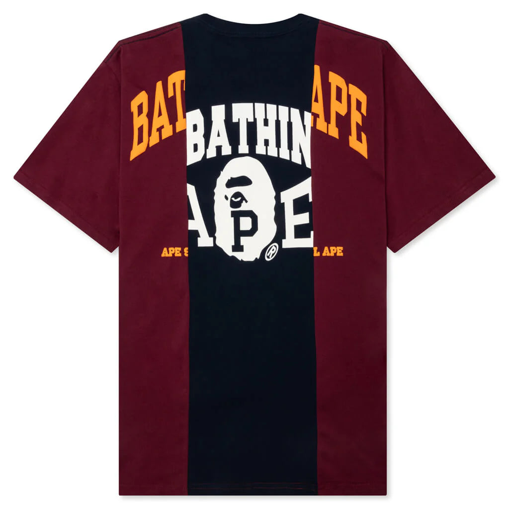 Bape Badges Color Blocking Tee Navy