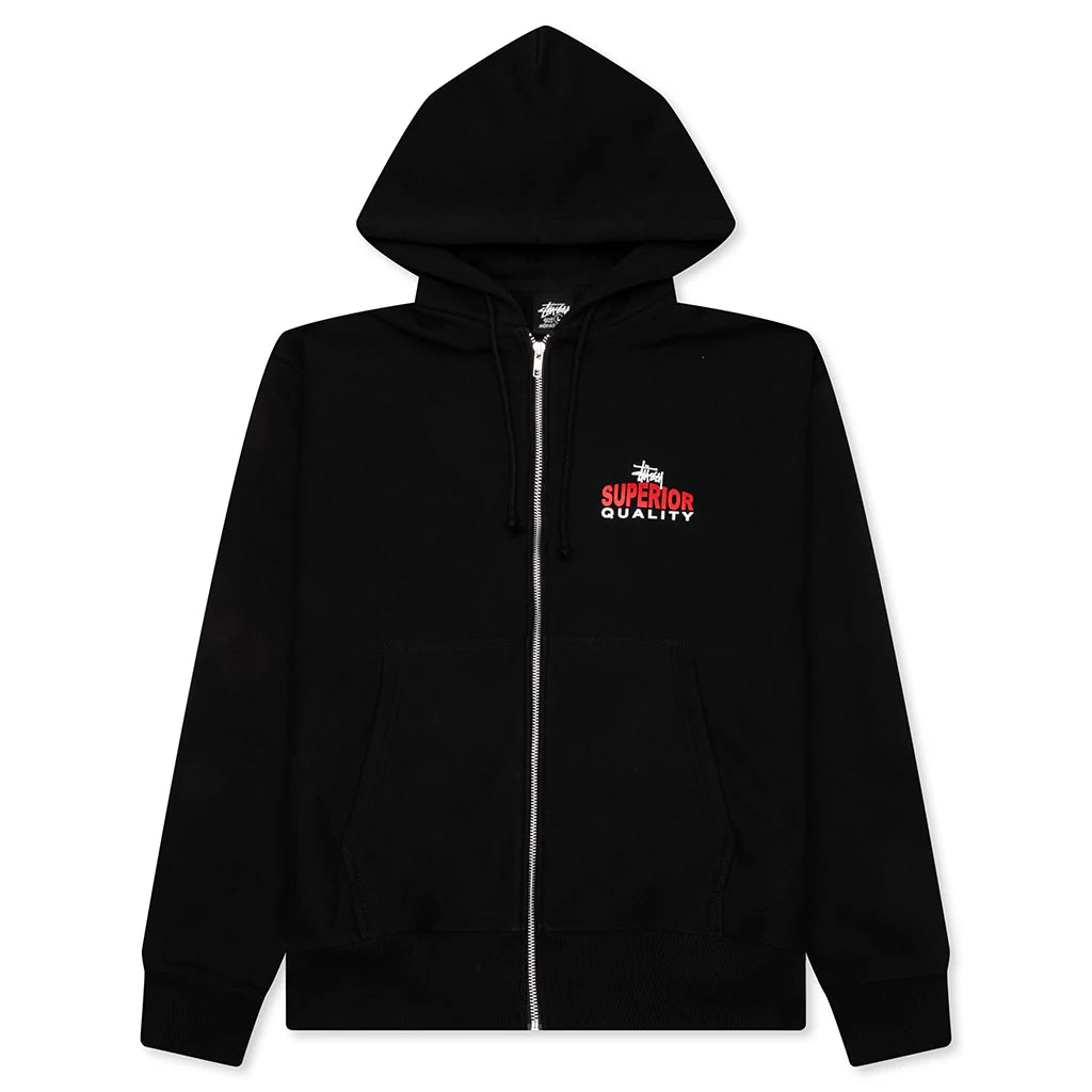 Superior Quality Zip Hoodie Black