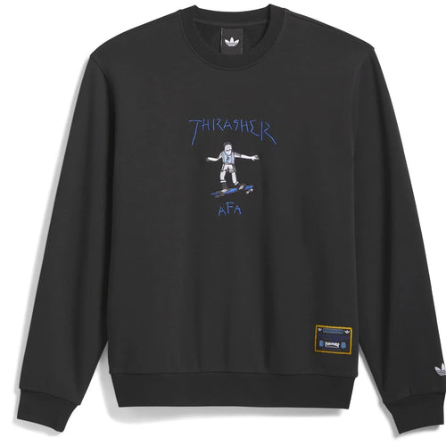 Adidas Skate Thrasher x AFA Crewneck Sweatshirt Black