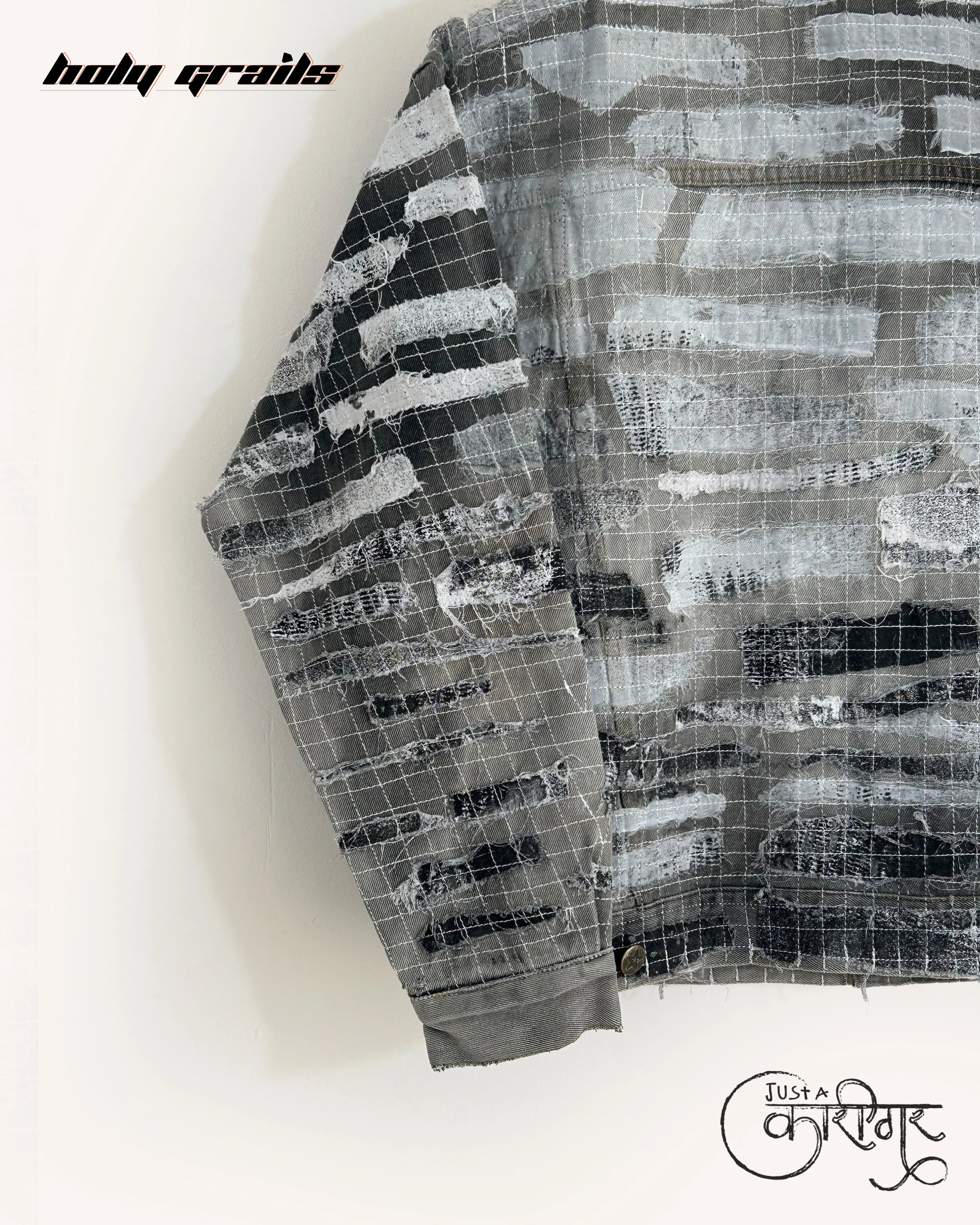 Monochrome Grey Denim Jacket HG x Just A Karigar