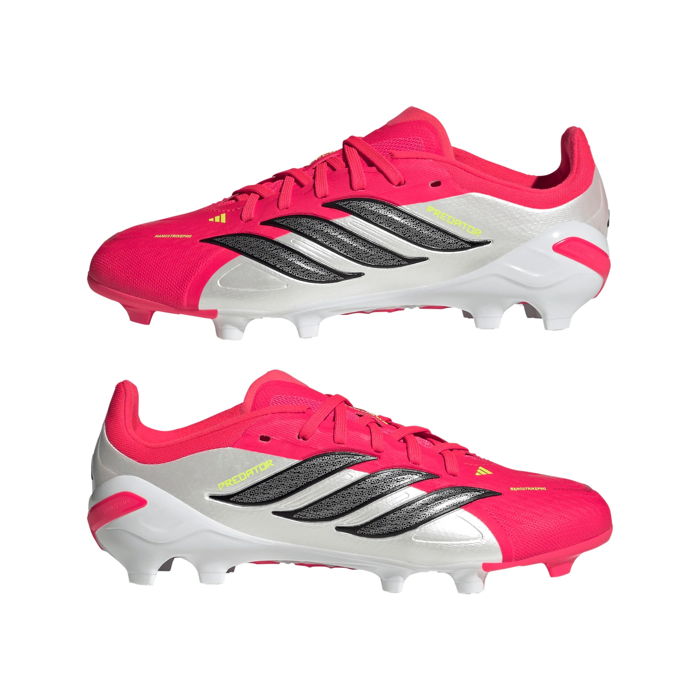adidas Predator Elite FG Firm Ground Youth Soccer Cleats Red Black White