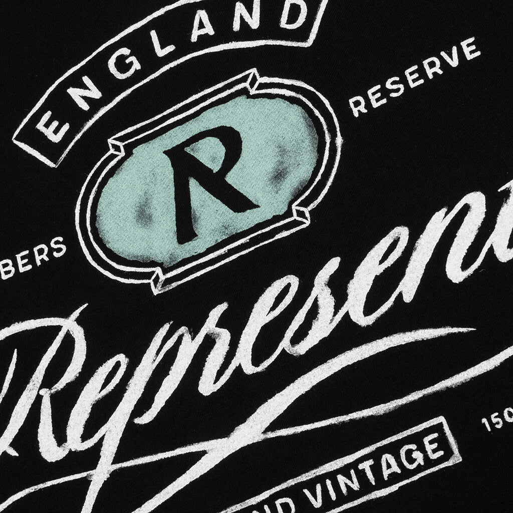 Grand Vintage Hand Drawn T Shirt Jet Black
