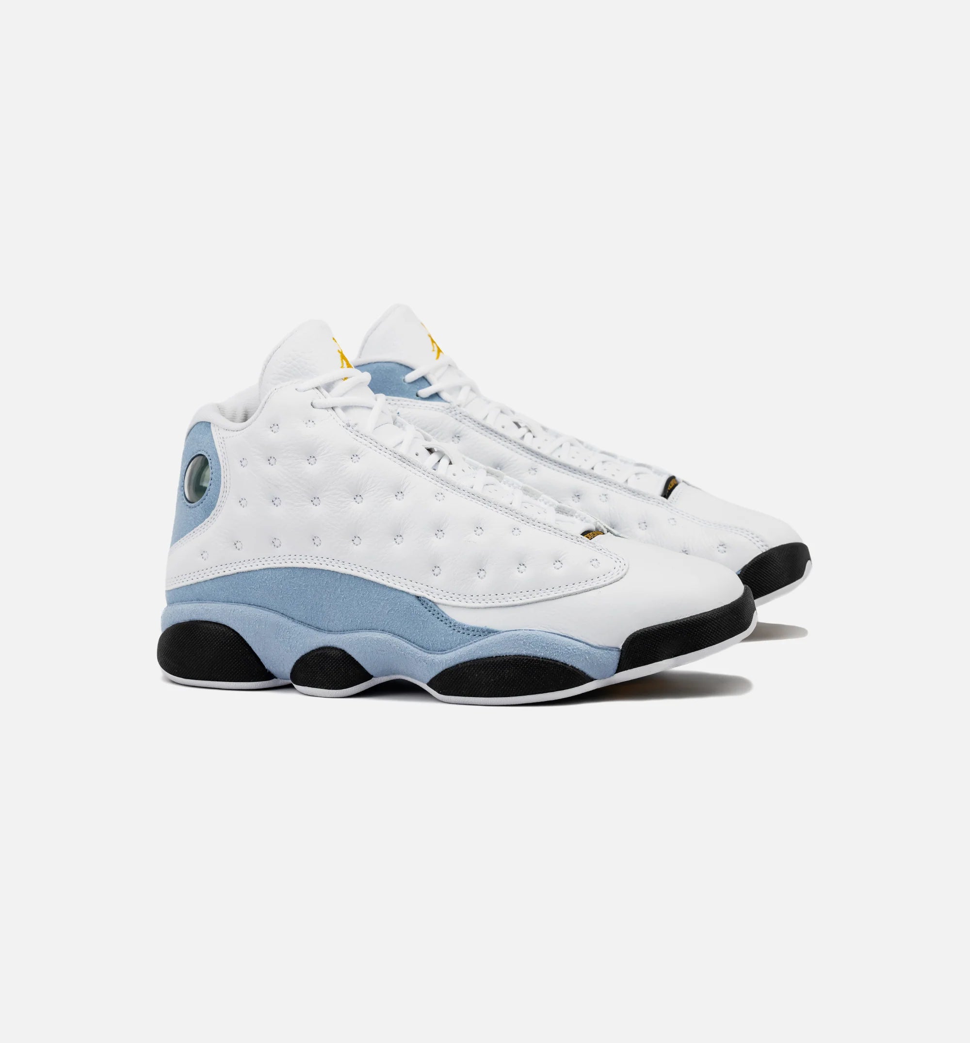 Air Jordan 13 Retro Blue Grey Mens Lifestyle Shoe White Blue Grey Black Yellow Ochre