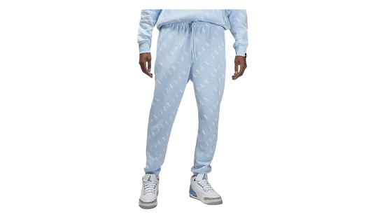 Air Jordan Fleece Pants All Over Print Joggers "Ice Blue" DV7646 485