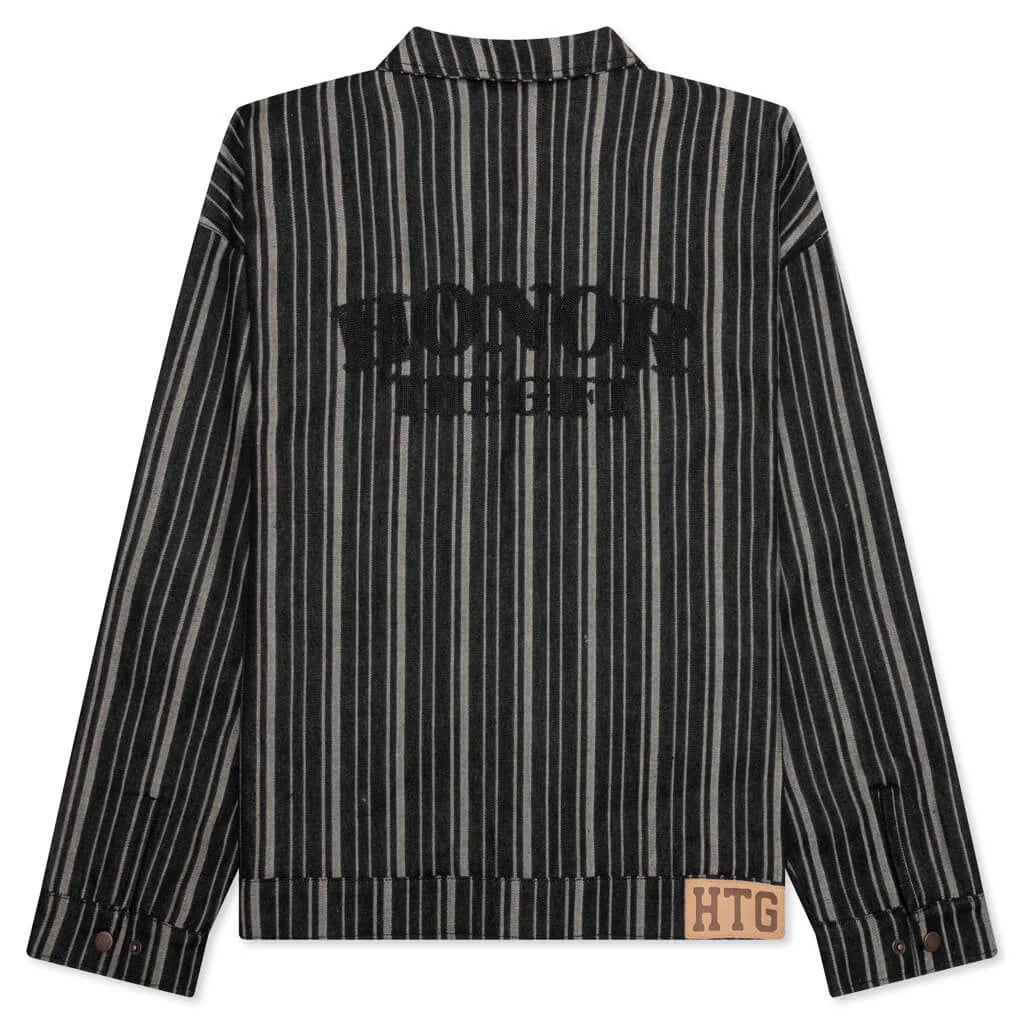 Diamond Denim Jacket Black