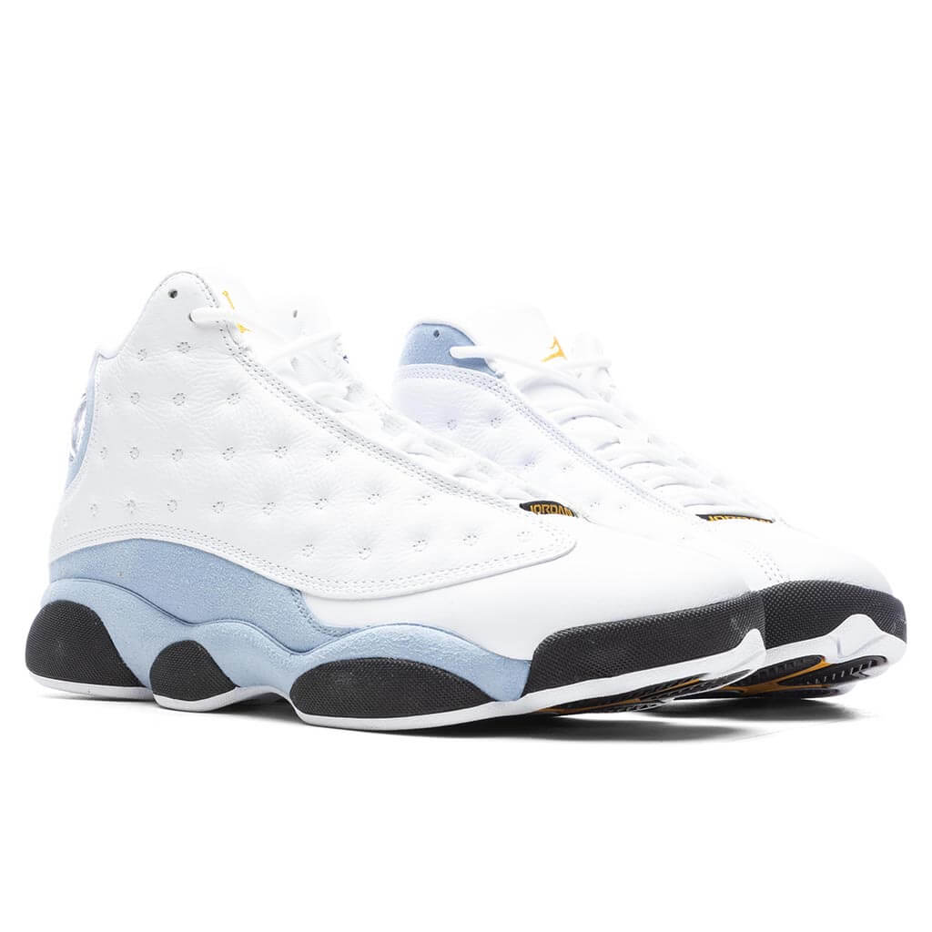 Air Jordan 13 Retro White Yellow Ochre Blue Grey