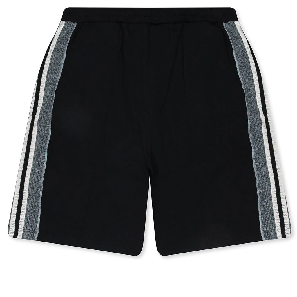 Knit Panel Shorts Black Green