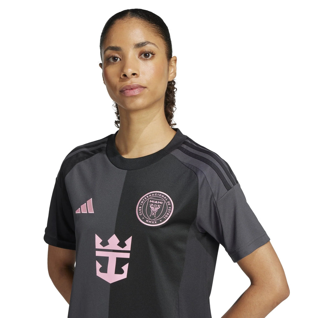 adidas Womens Inter Miami CF Messi Away Jersey 25 26 Black