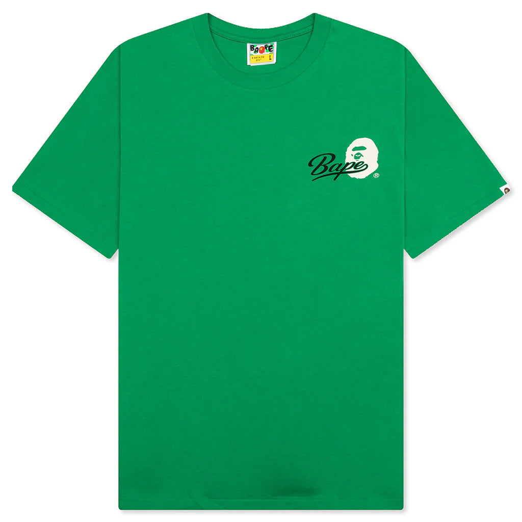 Cursive College Logo Relaxed Fit Tee Green