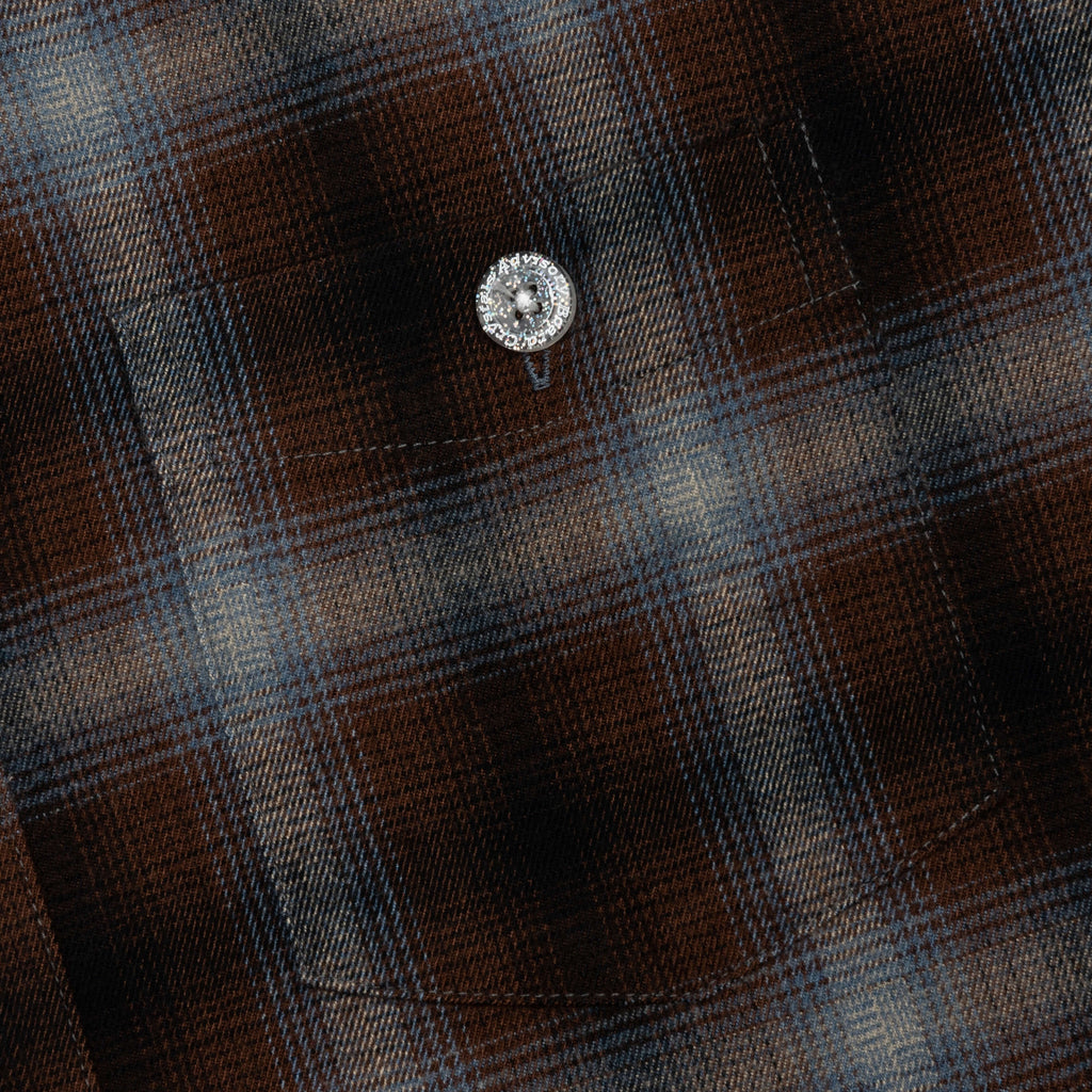 Abc Flannel Plaid Puffer Quilted Jacket Blue