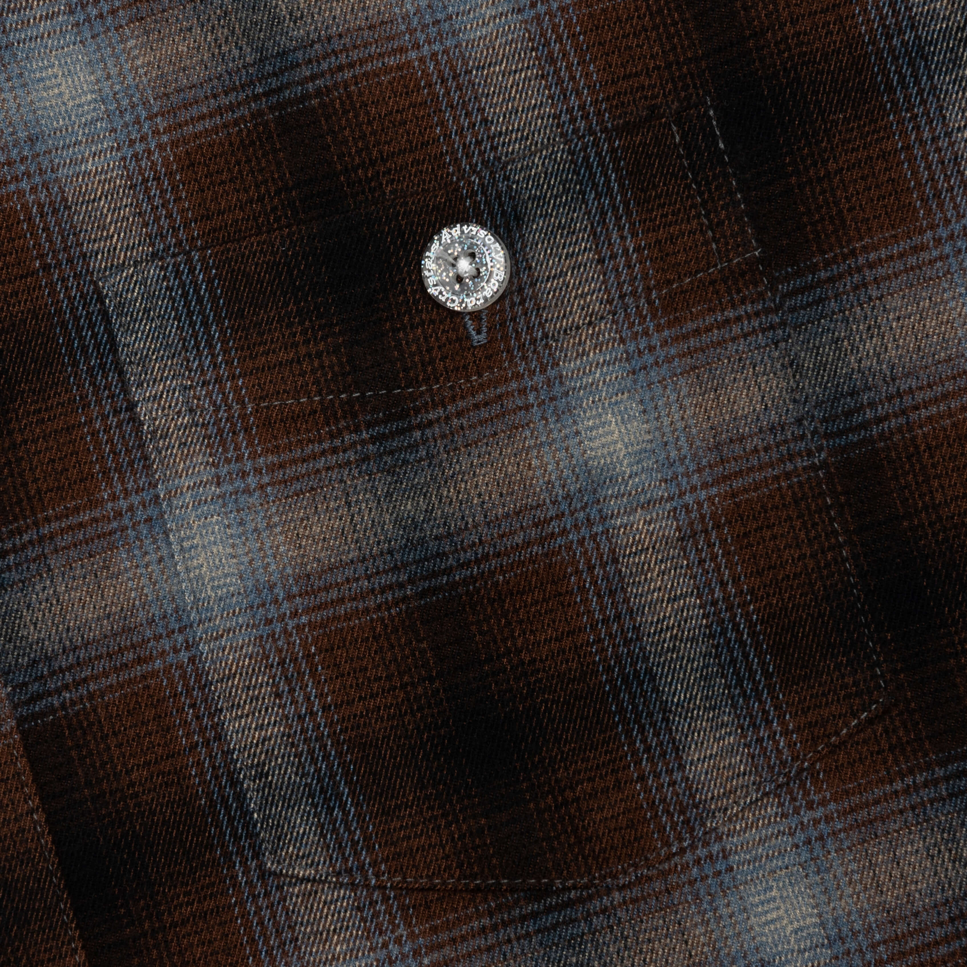 Abc Flannel Plaid Puffer Quilted Jacket Blue