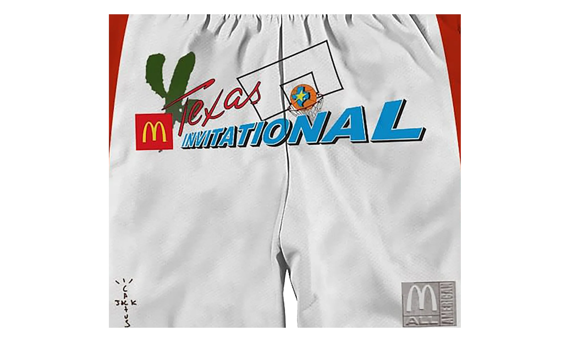 Travis Scott x McDonald's Cactus Jack All American Shorts "White" CPFM32