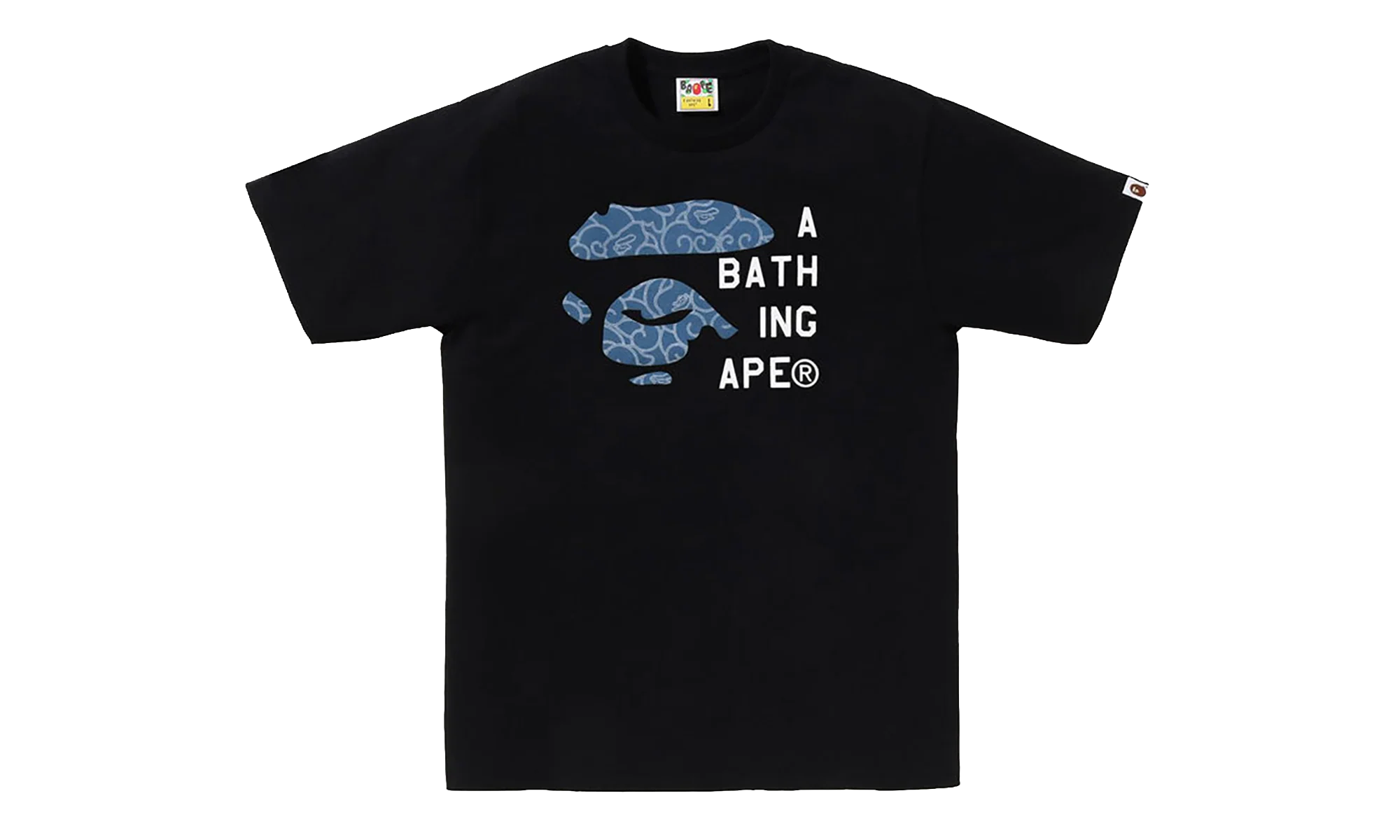 Japanese Cloud Camo Face Tag Tee "Black" 1L80 110 046 BLK