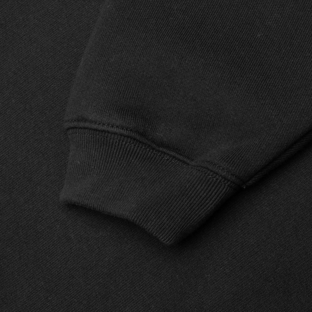 Satin Patch Oversized Hood Washed Black