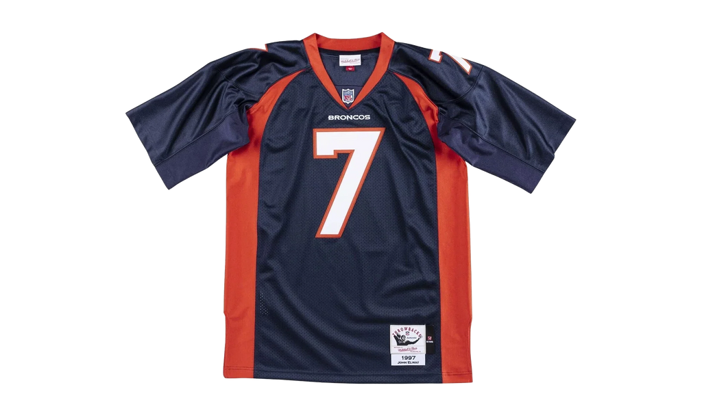NFL John Elway Authentic Jersey "1997 Denver Broncos - Navy" AJY6CP18024 DBRNAVY97JEL