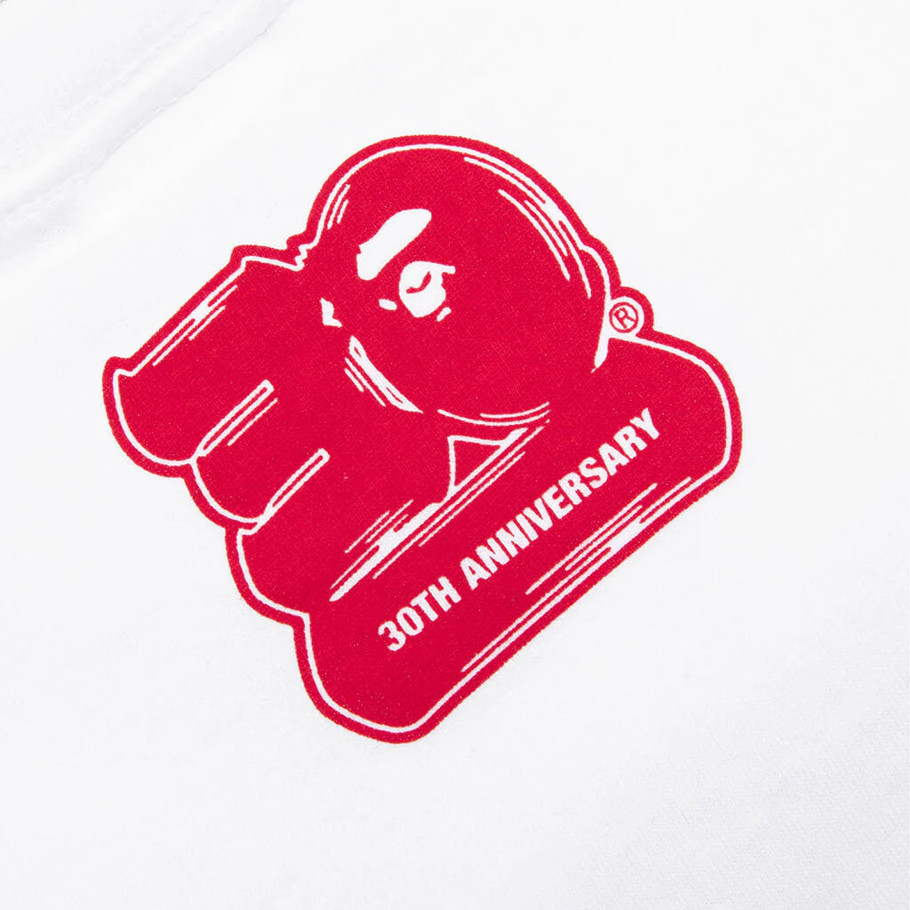 Bape 30th Anniversary Tee 1 M White Red