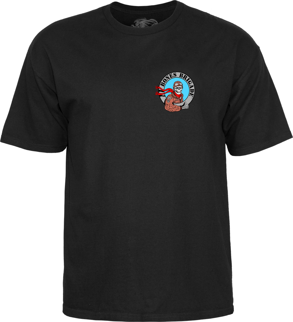 Powell Peralta Bones Brigade Pilot Ripper Tee Series 17 Black Silver