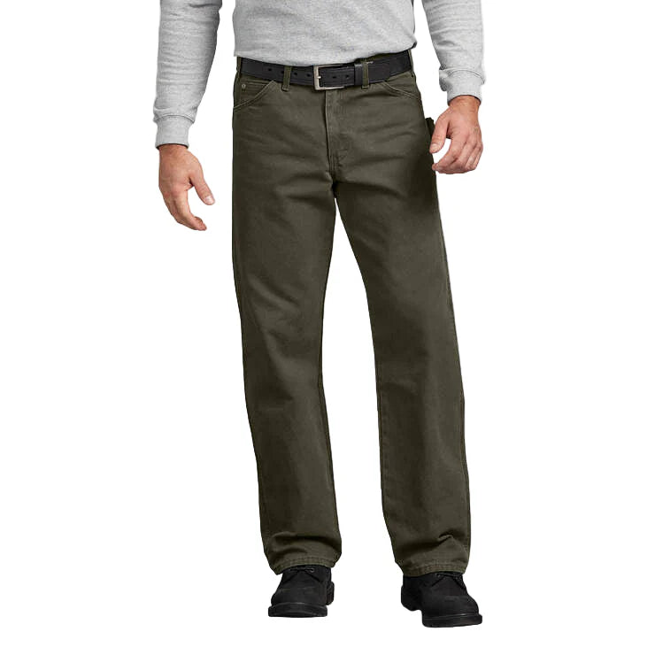 Dickies Relaxed Fit Heavyweight Duck Carpenter Pants Moss Green