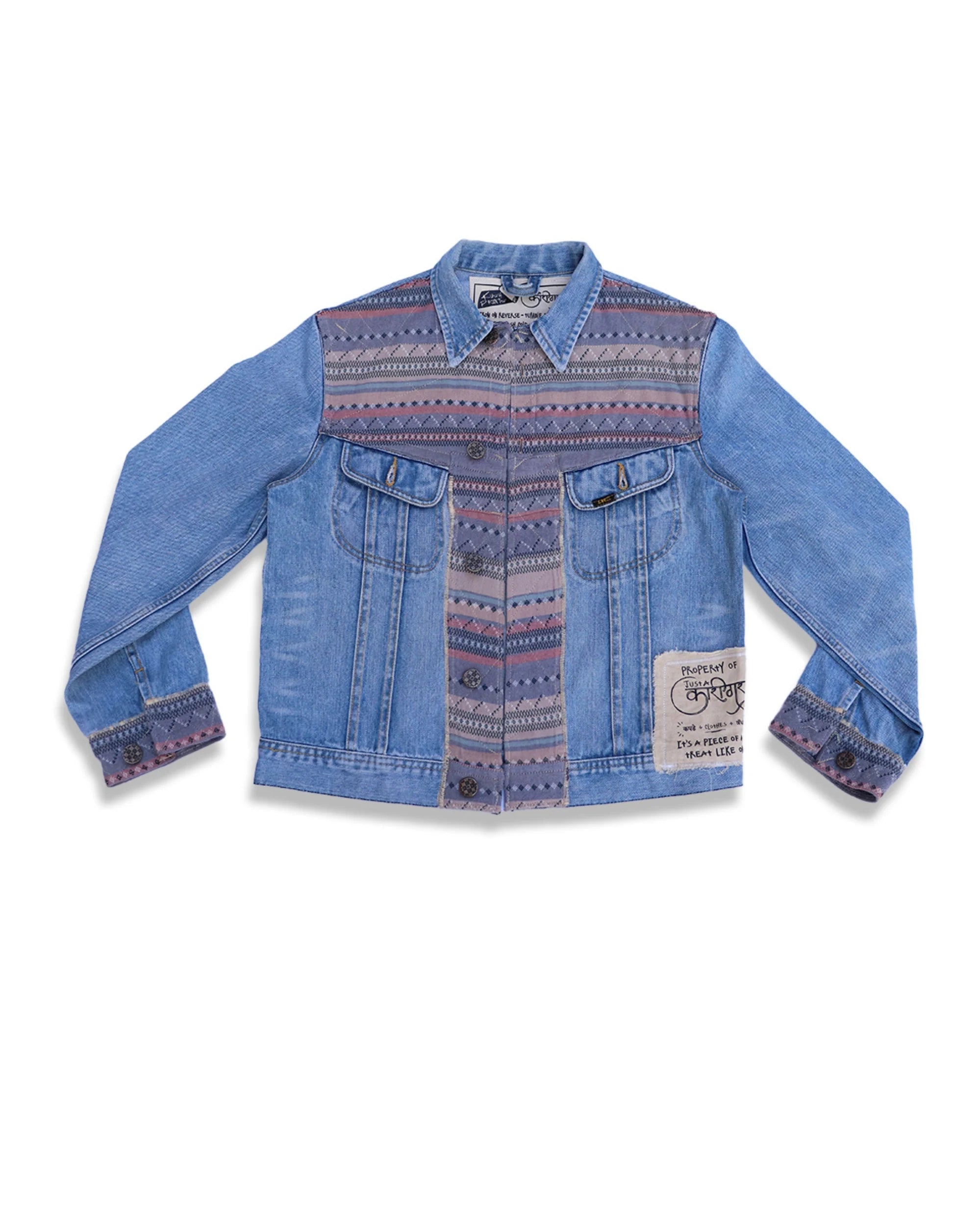 Grow With the Flow Blue Denim Jacket HG x Just A Karigar