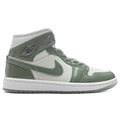 Womens Air Jordan 1 Mid SE Sea Glass Oil Green Metallic Silver