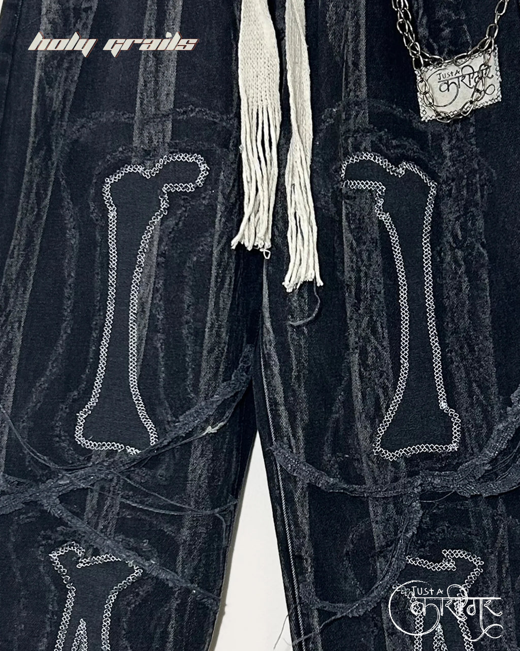 Just A Fad Black Denim Jeans HG x Just A Karigar