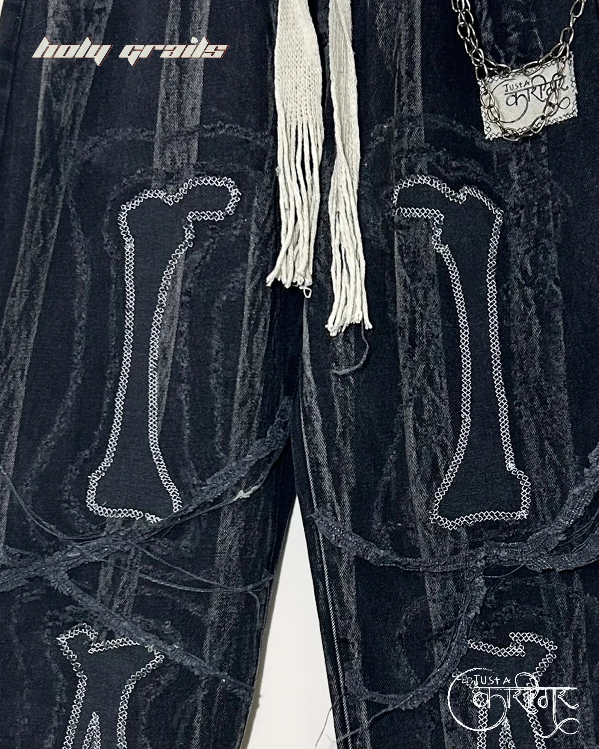 Just A Fad Black Denim Jeans HG x Just A Karigar