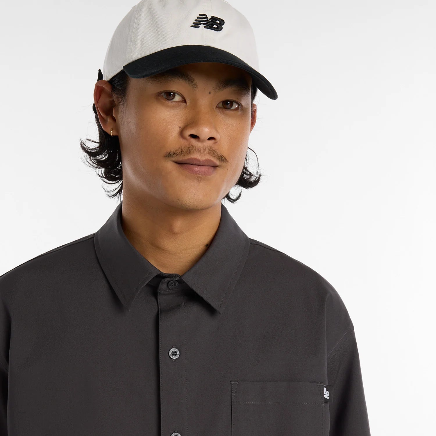New Balance Numeric Button Up Shirt Dark Grey