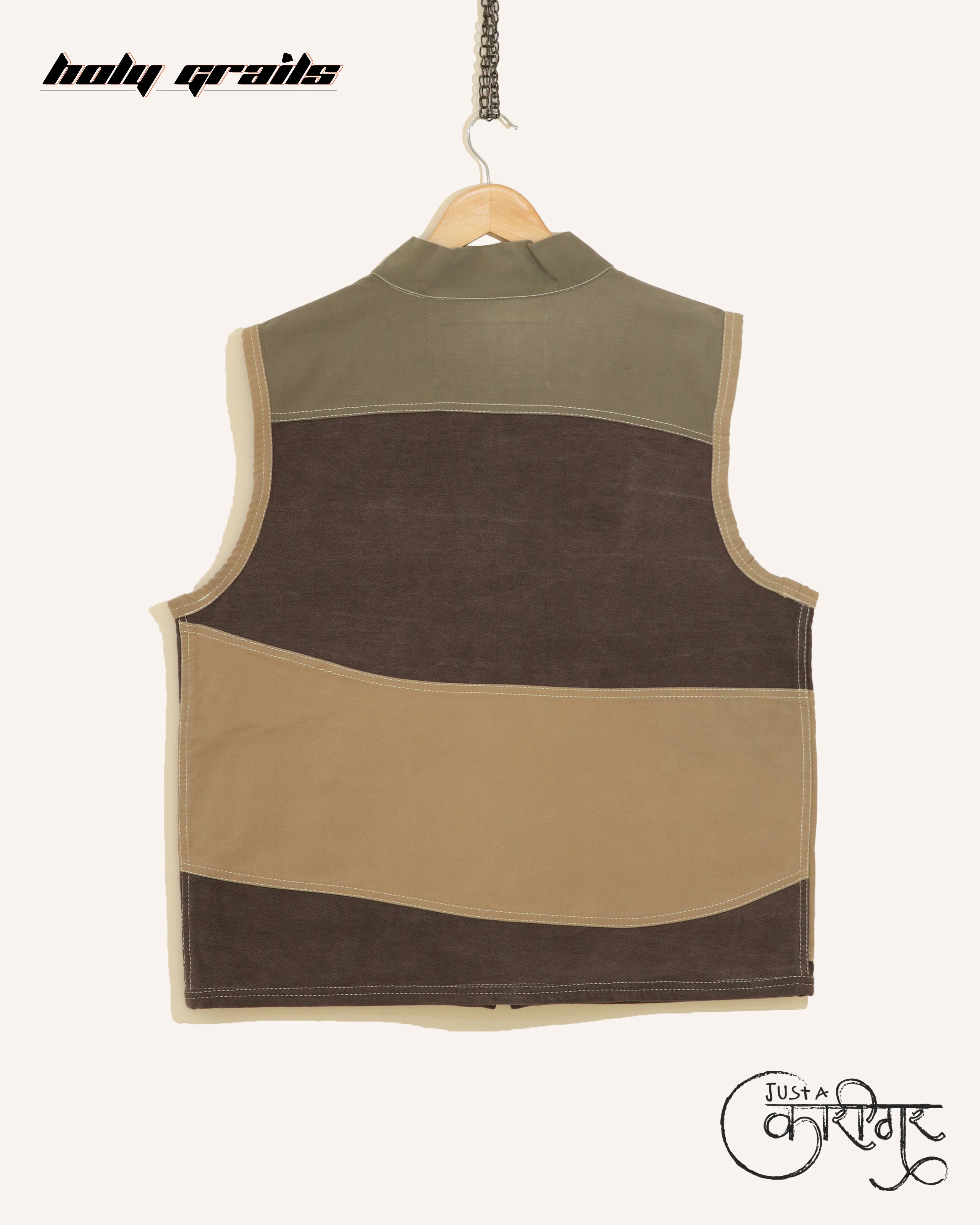 Waves Multi Color Denim Vest HG x Just A Karigar