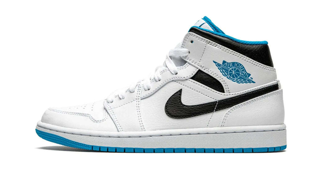 Air Jordan 1 Mid White Laser Blue