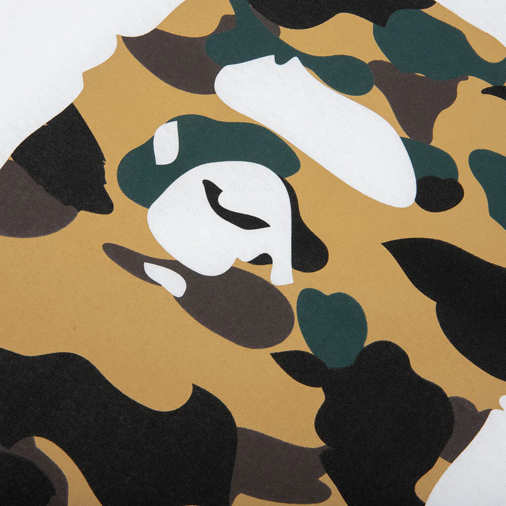 1st Camo Big Ape Head Tee White Yellow