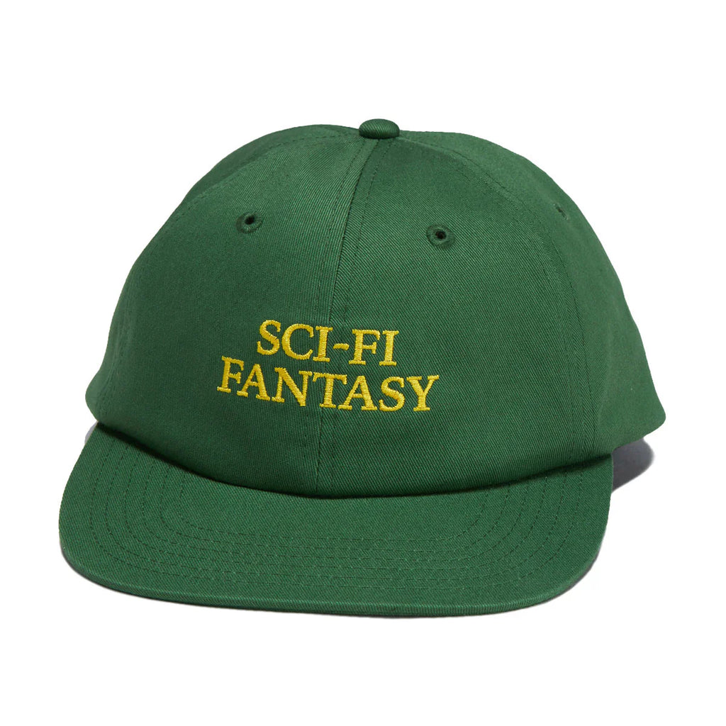 Sci Fi Fantasy Herringbone Logo Hat Green Yellow