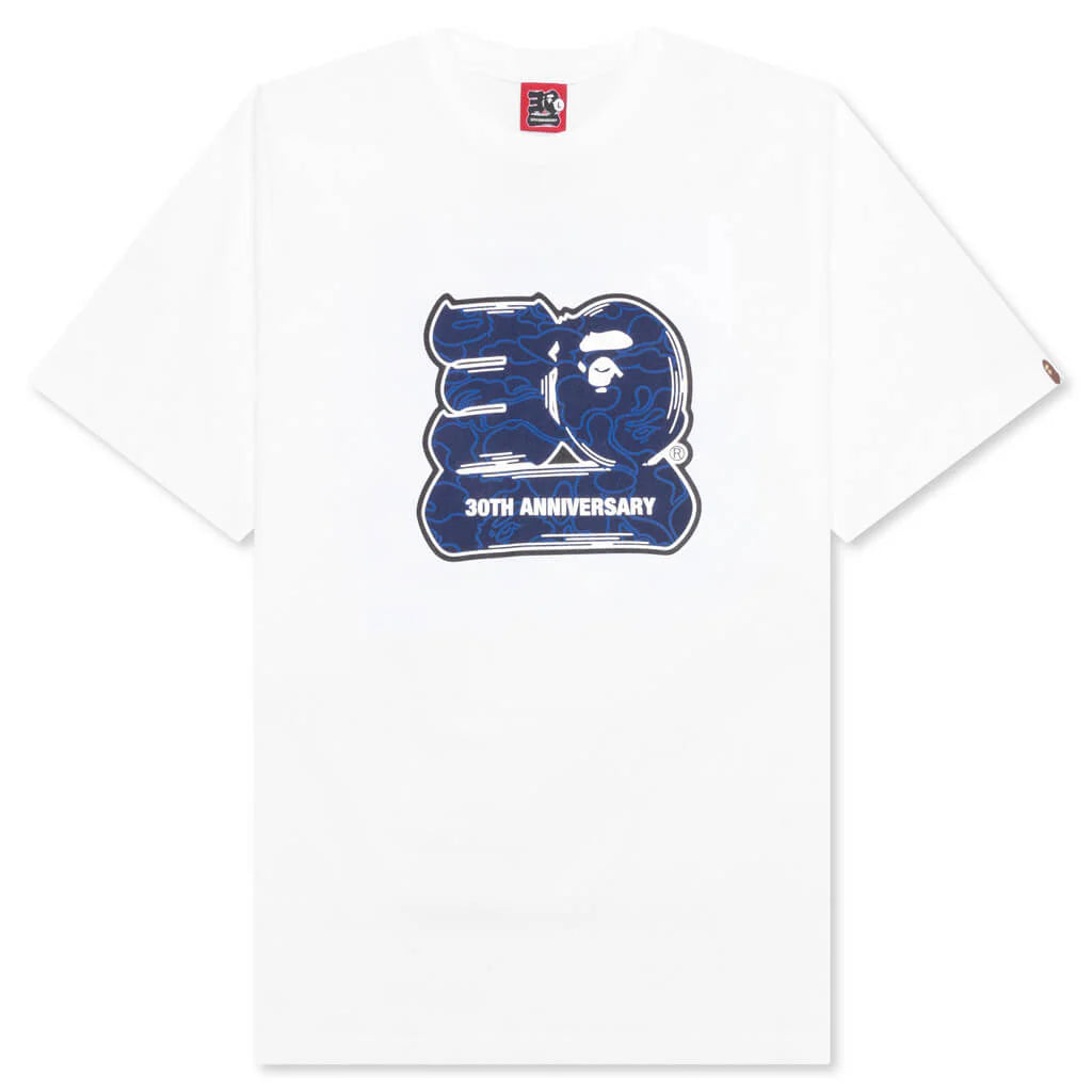 Bape 30th Anniversary Tee 2 White Navy