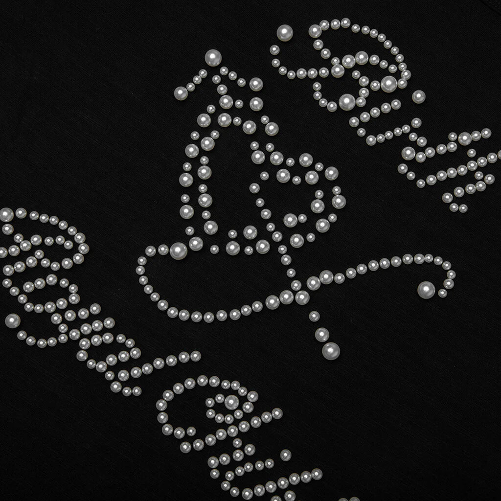 Pearl Patchwork S S T Shirt Black