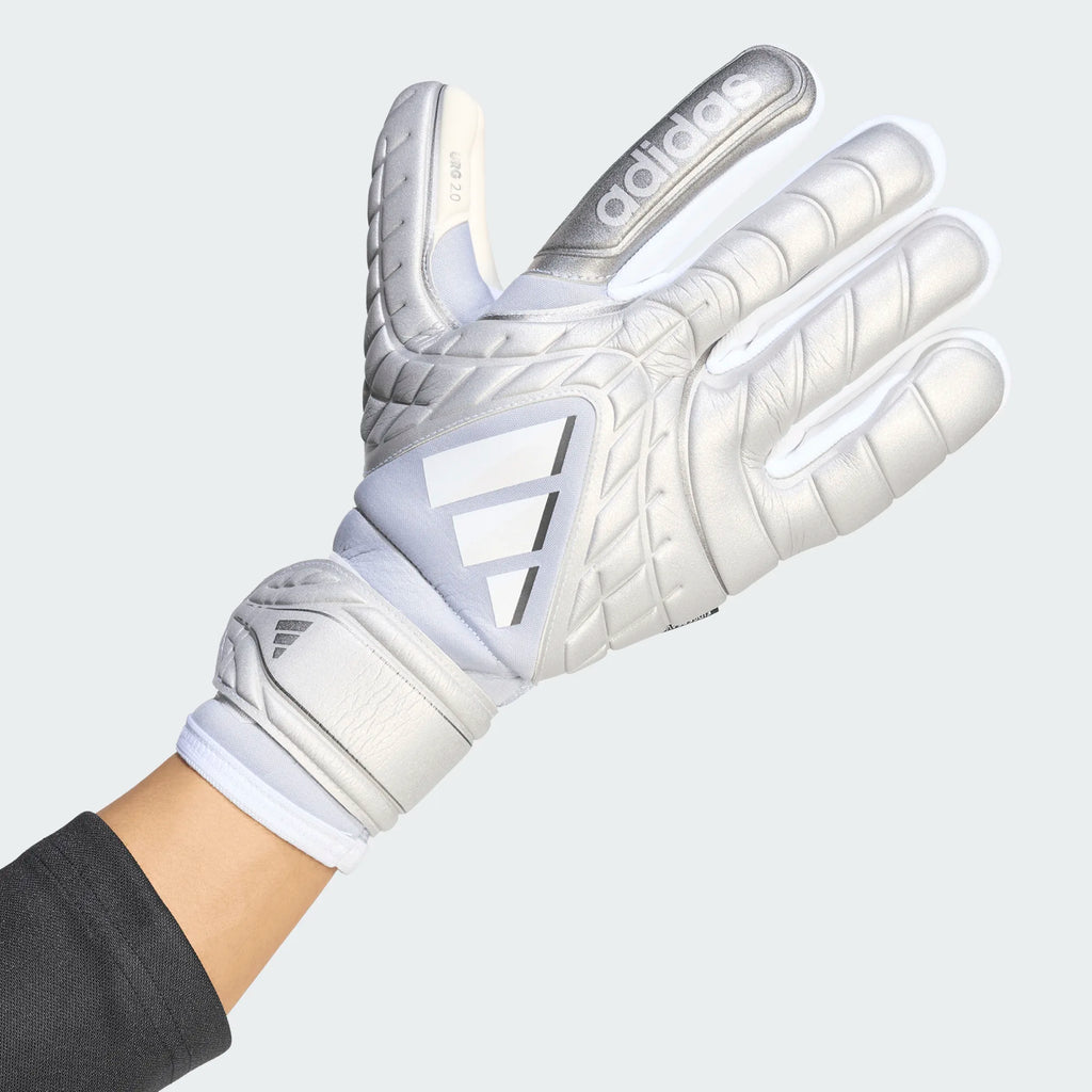 adidas Copa Pro Fingersave Goalkeeper Soccer Glove Silver White
