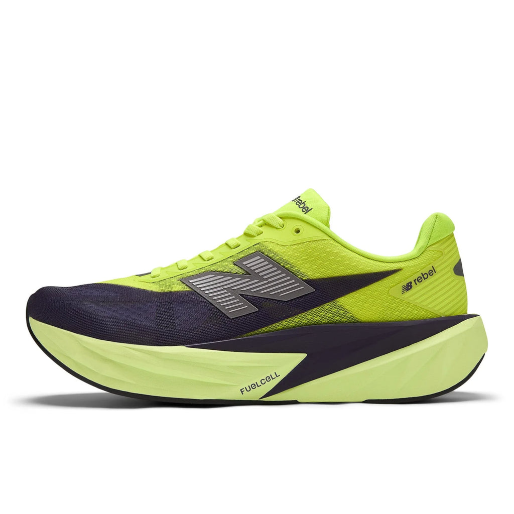 Men's FuelCell Rebel v5 in Alkaline Green with Boysenberry and Dark Silver Metallic
