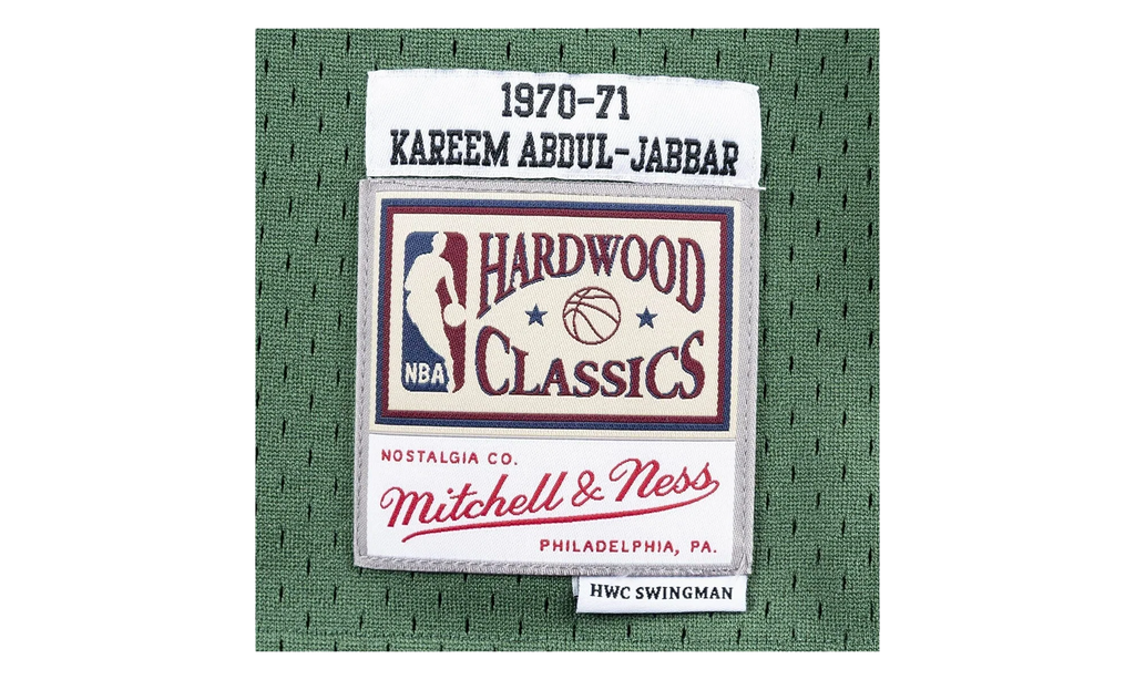NBA Kareem Abdul-Jabbar Swingman Jersey "1970 Milwaukee Bucks - Green" SMJYAC18107 MBUDKGN70KAB