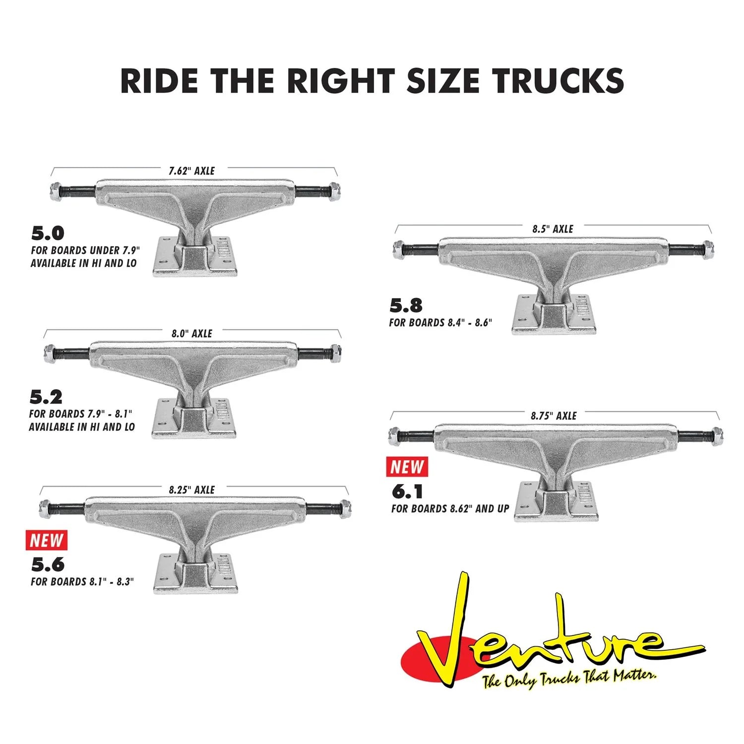 Venture All Polished V Hollow Trucks
