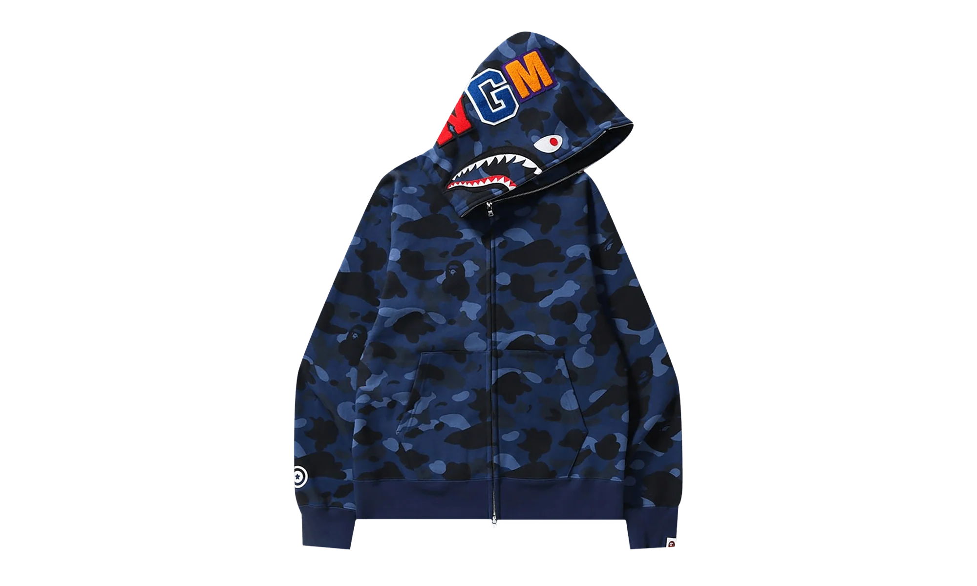 Color Camo Shark Full Zip Hoodie "Navy" 1H70 115 008 NAVY