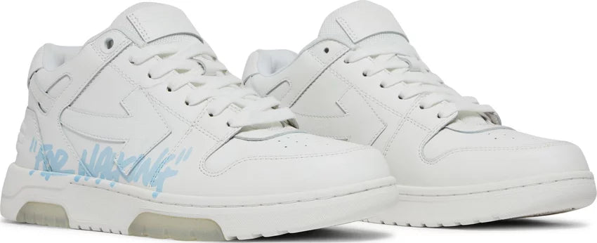 OFF WHITE Out Of Office OOO Low Tops For Walking White Light Blue 2021