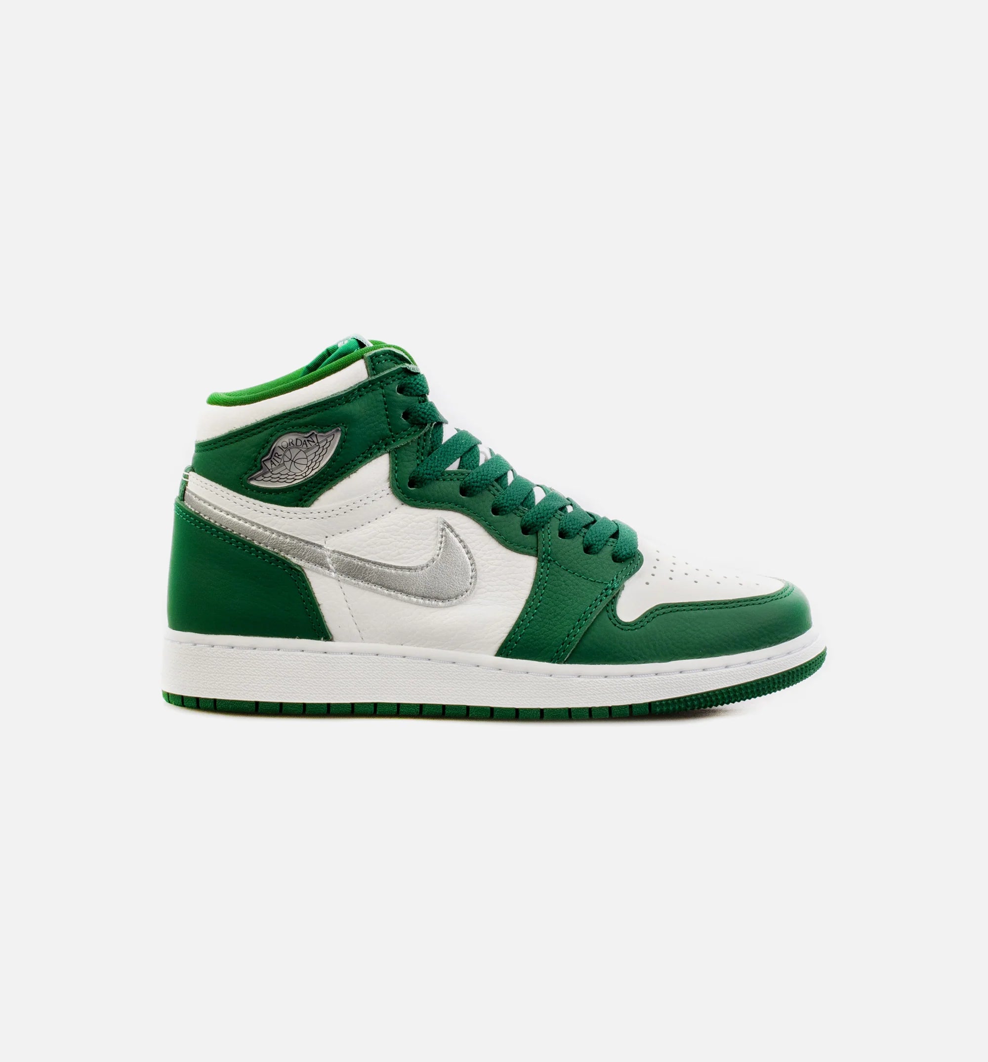 Air Jordan 1 Retro High OG Gorge Green Grade School Lifestyle Shoe Green Grey Free Shipping