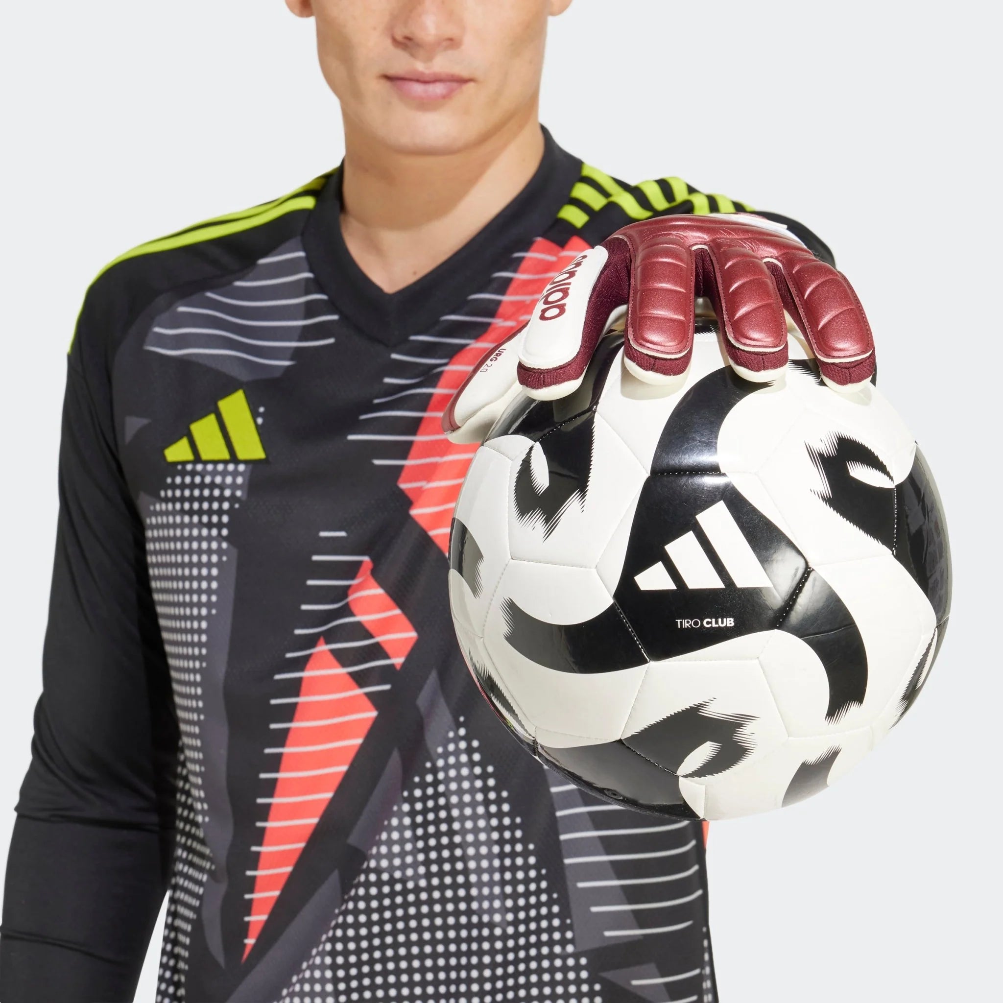 adidas Copa Pro Goalkeeper Gloves Shadow Red White Solar Yellow