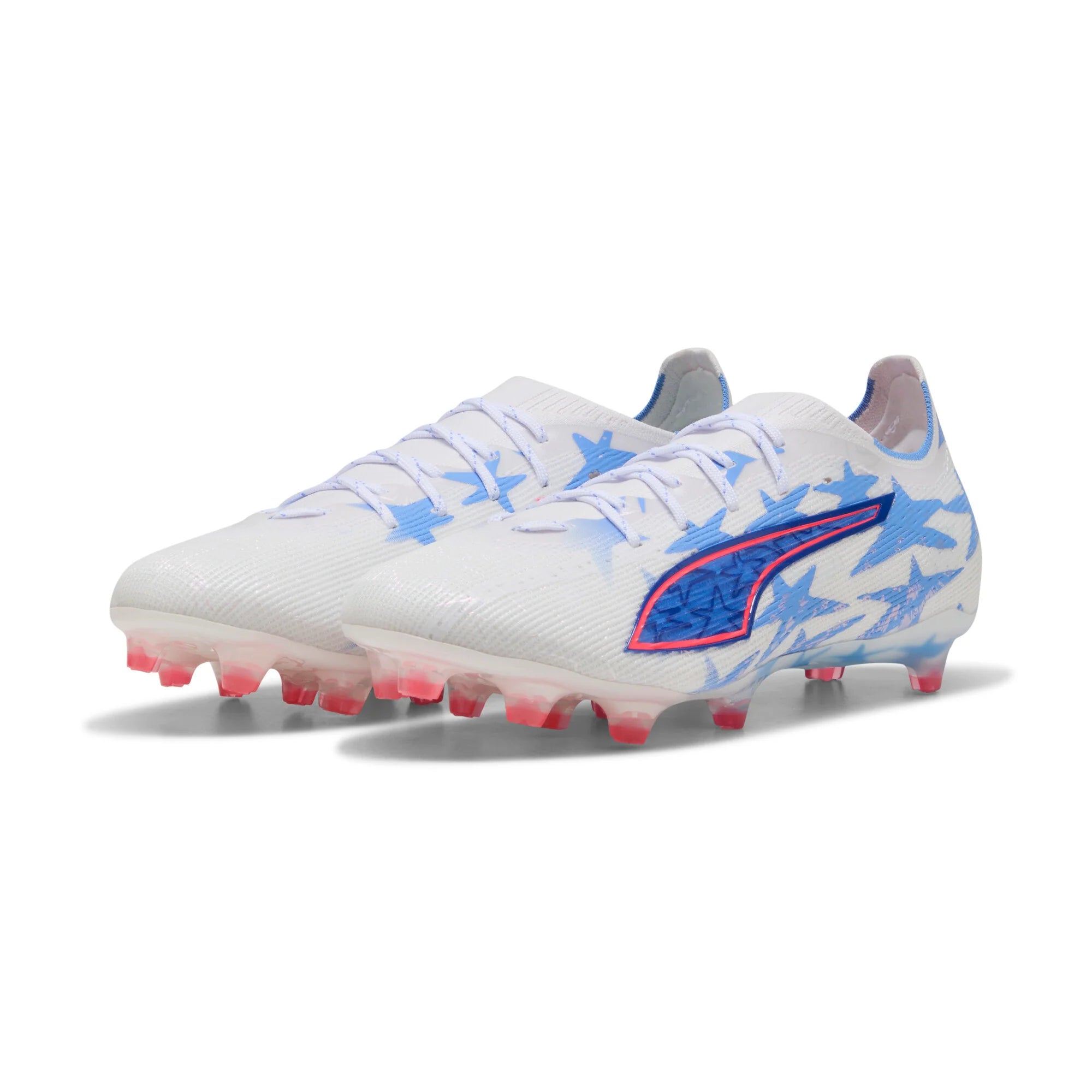 PUMA Ultra 6 Pro Kidsuper X CP FG AG Firm Ground Artificial Ground Mens Soccer Cleats White Pink Blue