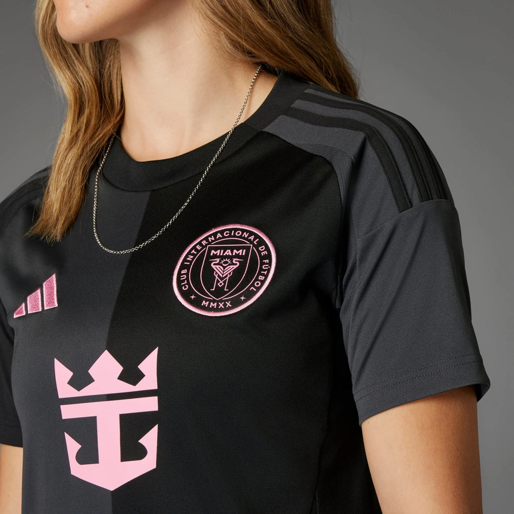 adidas Womens Inter Miami CF Messi Away Jersey 25 26 Black