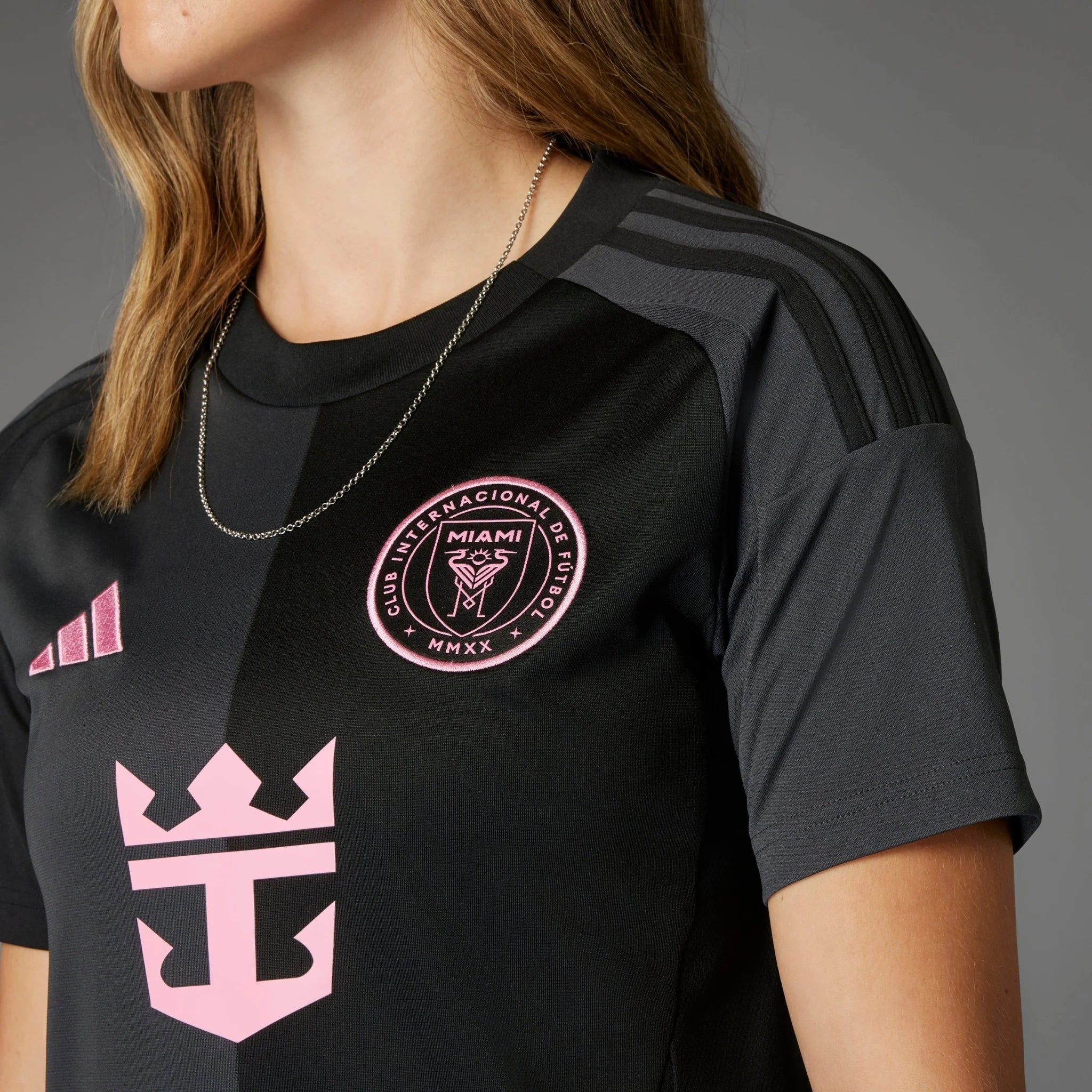 adidas Womens Inter Miami CF Messi Away Jersey 25 26 Black