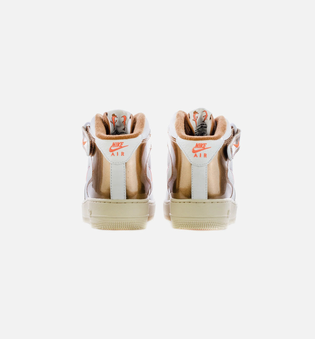 Air Force 1 Mid Ale Brown Mens Lifestyle Shoe White Total Orange Ale Brown Beach