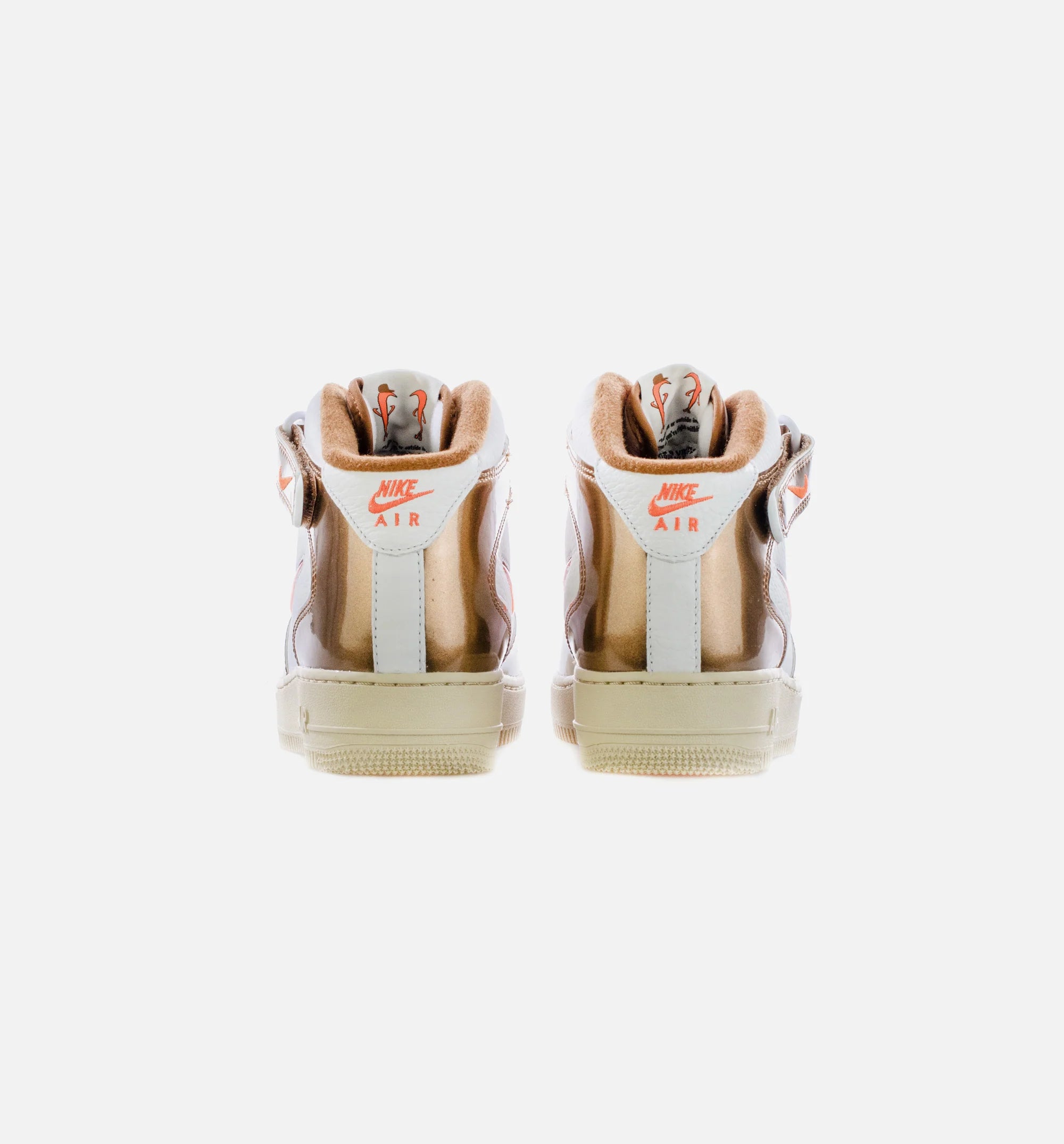 Air Force 1 Mid Ale Brown Mens Lifestyle Shoe White Total Orange Ale Brown Beach