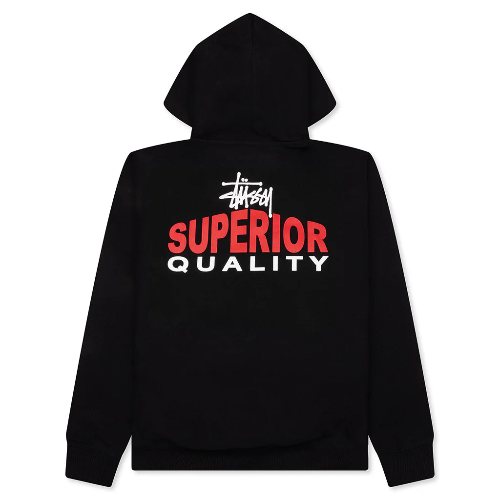 Superior Quality Zip Hoodie Black