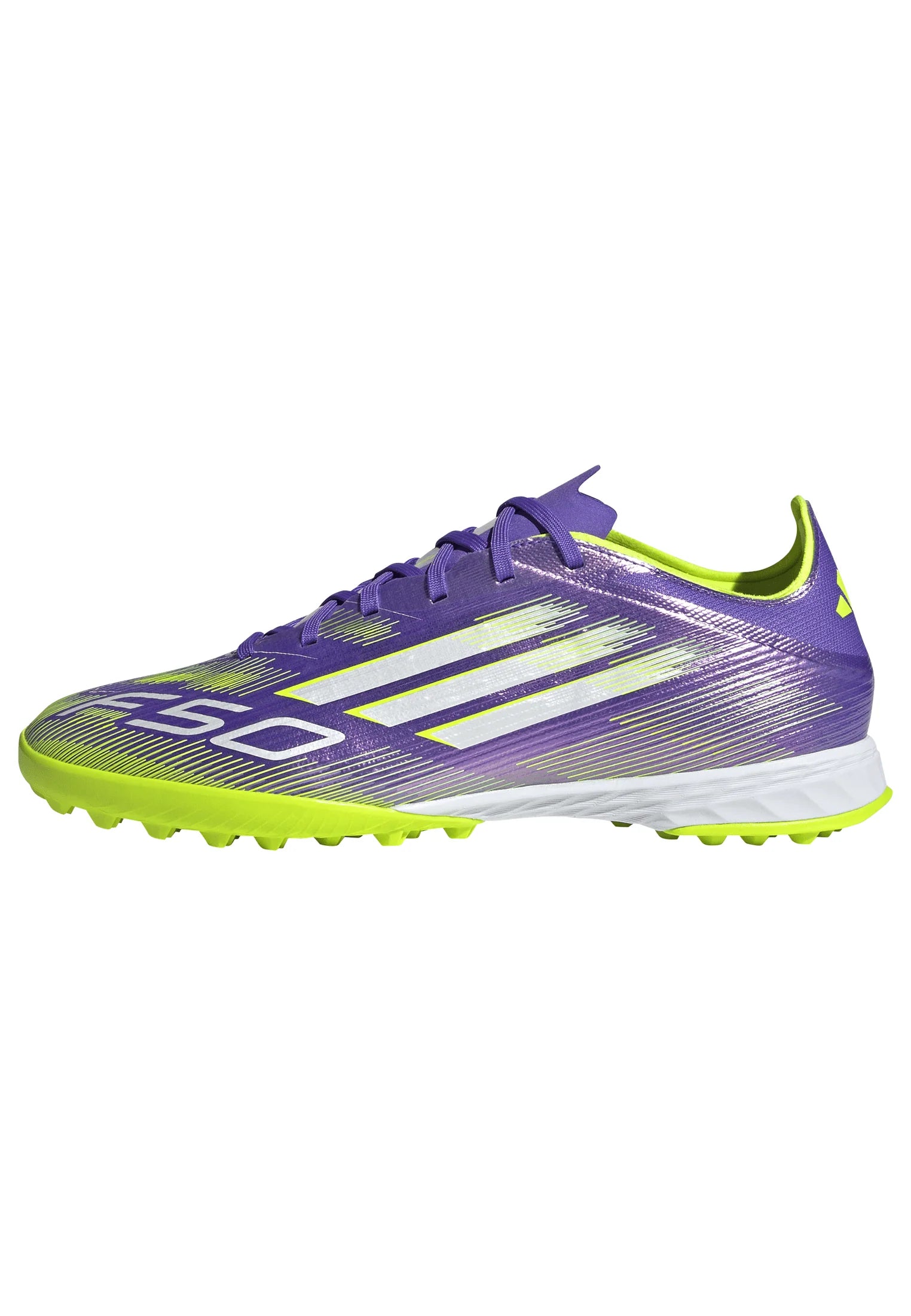 adidas F50 Pro Turf Soccer Cleats Purple White Lemon