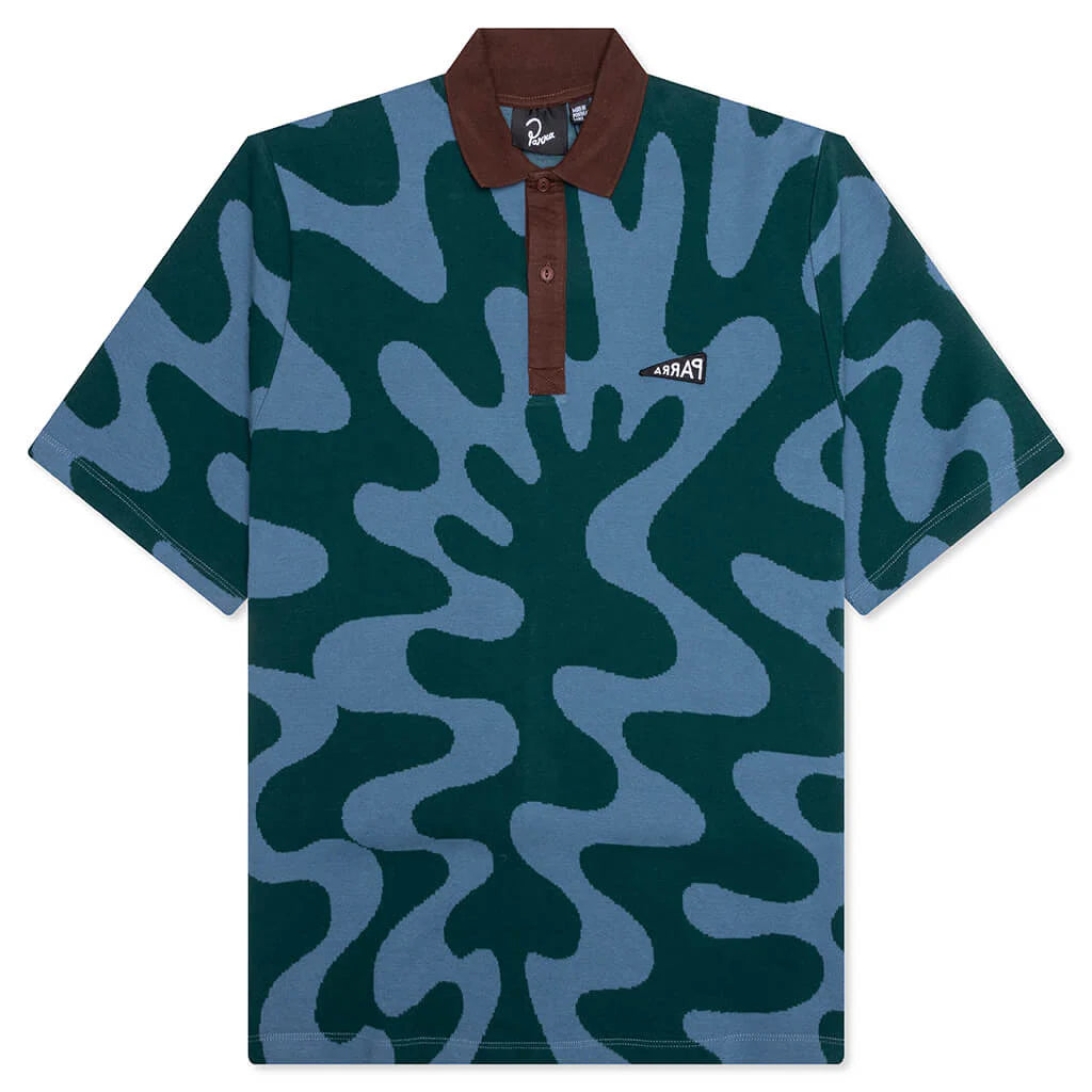 Splashed Polo Shirt Pine Green